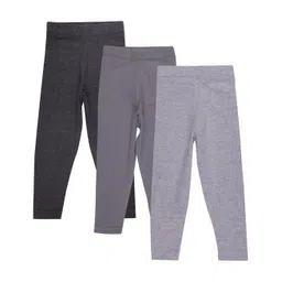 The Mom Store Cotton Pack of 3 Solid Leggings - Multi Colour-image-6