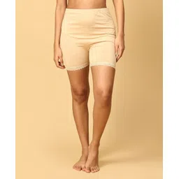 The Mom Store Cotton Solid High Waist Maternity Shorts -Beige-picture-19