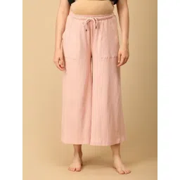 The Mom Store Ecru Cotton Lycra Solid Culottes-picture-23