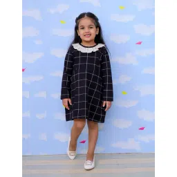 The Mom Store Girls Black Cotton Dress-picture-34