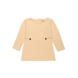 The Mom Store Girls Cream-Coloured Sweater Dress-picture-37