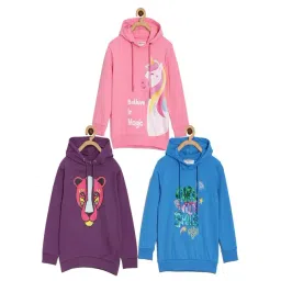 The Mom Store Girls Multicolor Printed Sweatshirt - Pack Of 3-picture-19