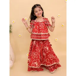 The Mom Store Girls Printed Cotton Ready to Wear Lehenga And Choli-picture-39