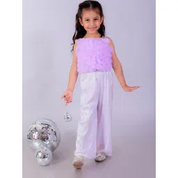 The Mom Store Girls Purple Embellished Party Dress - Pack of 1-picture-19
