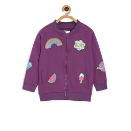 The Mom Store Girls Purple Printed Sweatshirt - Pack Of 1-picture-31