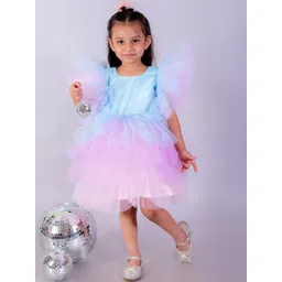 The Mom Store Girls Tie and Dye Fit & Flare Cotton Dress-picture-22