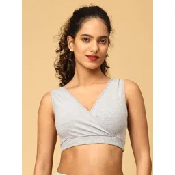 The Mom Store Grey Cotton Maternity Bra image 1