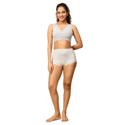 The Mom Store Grey Cotton Mix Solid Lingerie Set-picture-45