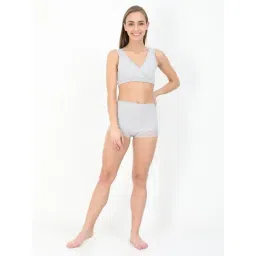 The Mom Store Grey Cotton Solid Lingerie Set-picture-45