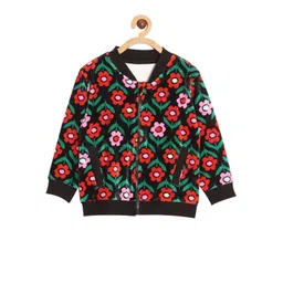 The Mom Store Kids Floral Printed Cotton Bomber Jacket-picture-15