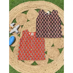 The Mom Store Kids Multicolor Cotton Printed Jablas - Pack Of 2-picture-44