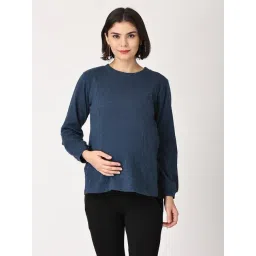 The Mom Store Navy Blue Maternity Fit Sweatshirt-picture-44