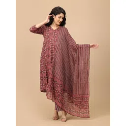 The Mom Store Sienna Bloom Maternity and Nursing Kurta & Pant With Dupatta-picture-18