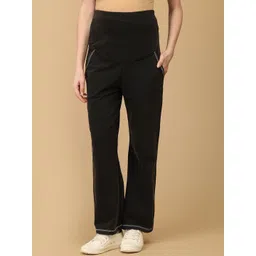 The Mom Store Women Cotton Flared High-Rise Maternity Trousers With Belly Support-picture-10