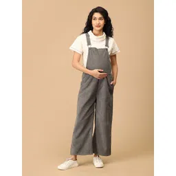 the mom store Women Grey Dungaree-picture-15