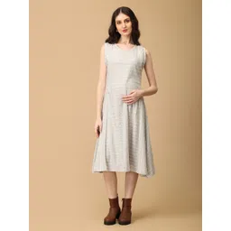 The Mom Store Women Maternity Cotton A-Line Dress-picture-39