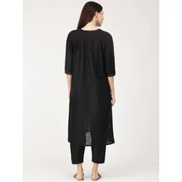 The Mom Store Women Raw Silk Maternity Kurta with Trouser image 4