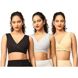 The Mom Store Women's Cotton Maternity and Nursing Sleep Bra Sweat Resistant Convenient Feeding-Combo Pack-picture-36
