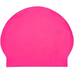 the morning play KIDS AND ADULT FREE SIZE High Quality Silicone Swimming PINK Swimming Cap image 1