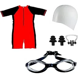 THE MORNING PLAY Morex Kids Boys Swimming Costume Set, One-Piece Swimsuit with Cap and Goggles Boys Swimwear-picture-28