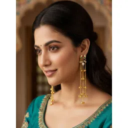 THE NAKHRA STORE Floral Drop Earrings-picture-35