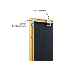 THE NEXT DECOR Gold-Toned & White Waterfall & Boat Glass Finish Vertical Wall Art image 2