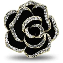 Elegant Classic Rose Brooch Pin | 18k Gold Plated | Trendy, Lightweight & Comfortable | Stylish & Tarnish-Resistant | Qty : 1pc-image-40