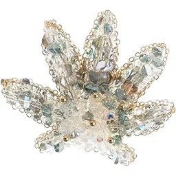 the opal jewels Ice Blue Maple Leaf Brooch Pin | 18k Gold Plated | Trendy, Lightweight & Comfortable | Stylish & Tarnish-Resistant | Qty : 1pc-picture-51