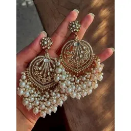 THE OSTRICH COLLECTION Contemporary Chandbalis Earrings-picture-11