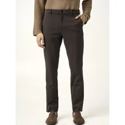 The Pant Project Men Checked Relaxed Slim Fit Wrinkle Free Trousers-picture-34