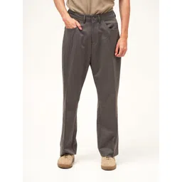The Pant Project Men Pablo Grey Relaxed Fit Pintuck Pants-picture-36