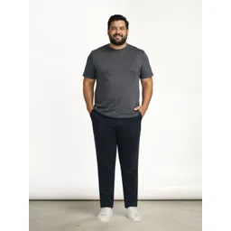 The Pant Project Men Textured Comfort Slim Fit Wrinkle Free Trousers-image-9