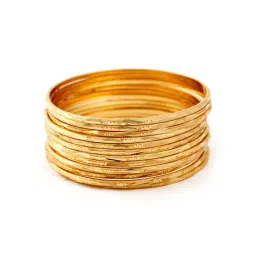the pari Set of 12 Traditional Gold-Plated Bangles image 2
