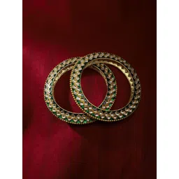 The Pari Set Of 2 Gold-Plated Kundan Studded Bangles-picture-27