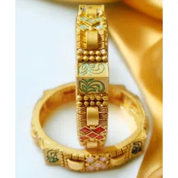 The Pari Set Of 2 Gold-Plated Pearl Beaded Bangles-6.03 cm diameter-picture-15