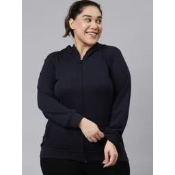 The Pink Moon Women Navy Blue Sporty Jacket-image-20