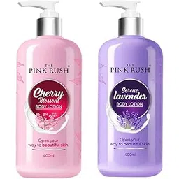 The Pink Rush Cherry Blossom & Lavander Body Lotion, 400ml, Pack of 2, Paraben Free, All Skin Types (800ml)-picture-18