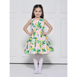THE PONY & PEONY CO. Girls Floral Printed Cotton Fit & Flare Dress with Bow Detail-picture-15