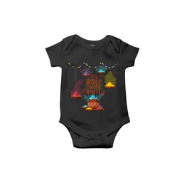 THE PRINT PLATTER Infants Holi Printed Envelope Neck Ultra Bio Wash Cotton Bodysuit-picture-28
