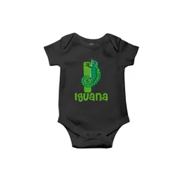 THE PRINT PLATTER Infants Iguana Printed Bio Wash Envelope Neck Cotton Bodysuit-picture-44