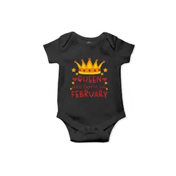 THE PRINT PLATTER Infants Kids Born In February Printed Cotton Bodysuits-picture-33