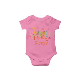 THE PRINT PLATTER Infants Kids Typography Printed Envelope Neck Cotton Bodysuit-picture-19