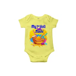 THE PRINT PLATTER Infants Kids Typography Printed Envelope Neck Cotton Bodysuits-picture-35