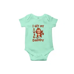 THE PRINT PLATTER Infants Swag Daddy Printed Cotton Envelope Neck Ultra Bio Wash Bodysuit-picture-36
