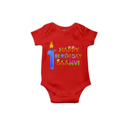 THE PRINT PLATTER Infants The Print Platter 1st Birthday Red Ultra Bio Wash Bodysuit-picture-40