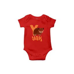 THE PRINT PLATTER Infants Yak Printed Bio Wash Envelope Neck Cotton Bodysuit-picture-22