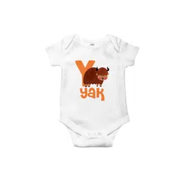 THE PRINT PLATTER Infants Yak Printed Bio Wash Envelope Neck Cotton Bodysuit-picture-19