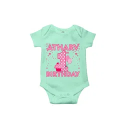 THE PRINT PLATTER Kids 1st Birthday Printed Cotton Bodysuit with Envelope Neck-picture-32