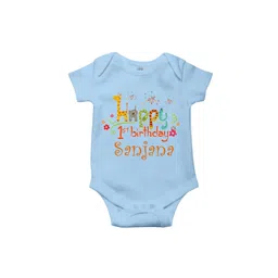 THE PRINT PLATTER Kids 1st Birthday Printed Cotton Bodysuit with Envelope Neck-picture-18
