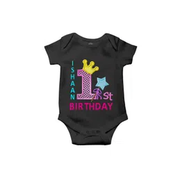 THE PRINT PLATTER Kids 1st Birthday Printed Ultra bio wash & Envelope Neck Bodysuit-picture-19